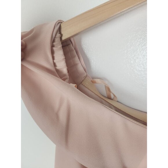 Adrianna Papell Women's Sz. 8 Blush Off The Shoulder Gown - Picture 3 of 8